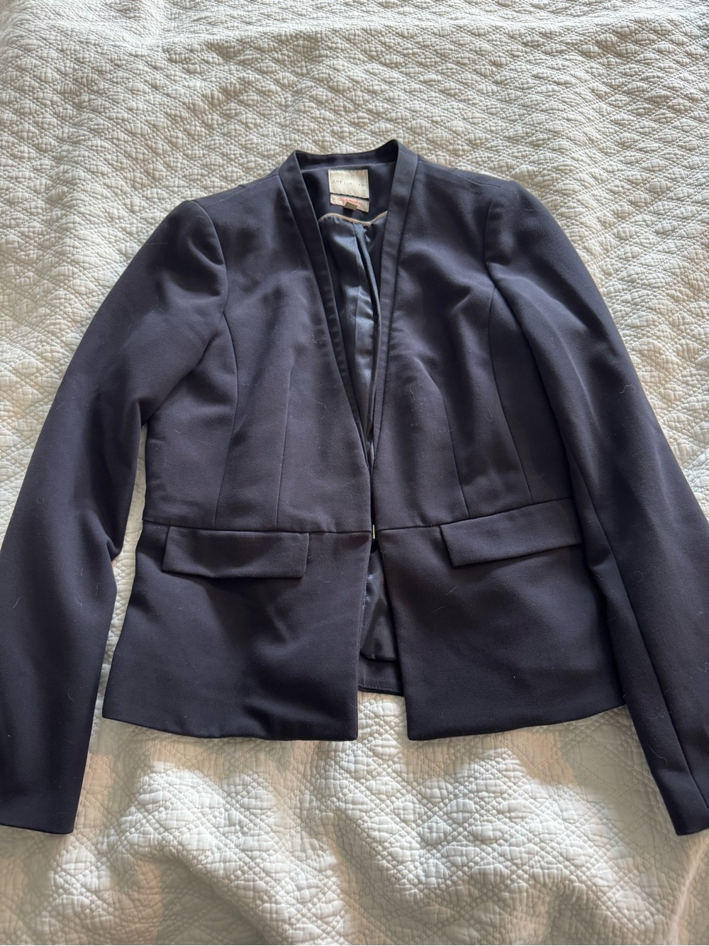 The Limited Scandal Collection Navy Collarless Blazer Size M